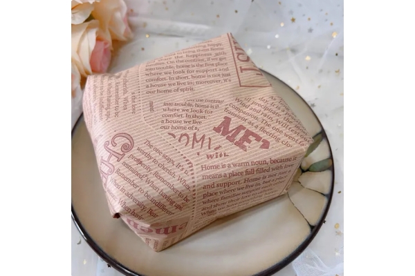 Custom logo sandwich paper printed eco food grade wrap burger hamburger bread wrapping paper greaseproof oiled wax baking paper